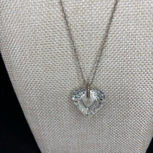 Waterford crystal Heart Pendant Necklace on a silver chain